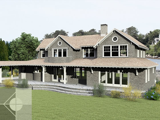 Portfolio image of a residential a residence & carriage House on Bailey Island in Harpswell, Maine by Phelps Architects.