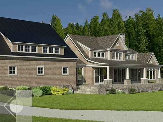 Portfolio image of a residential architectural design in Machiasport, Maine by Phelps Architects.