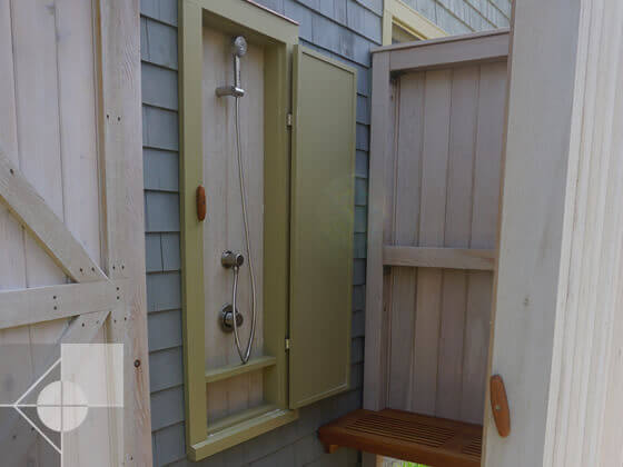 Outdoor shower.