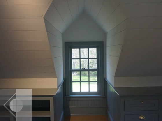 Window nook in work area.
