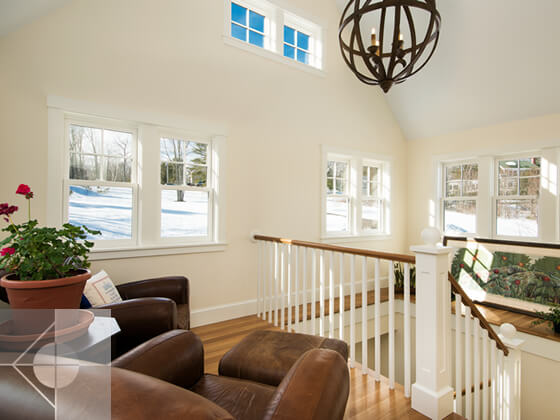 Loft seating area.