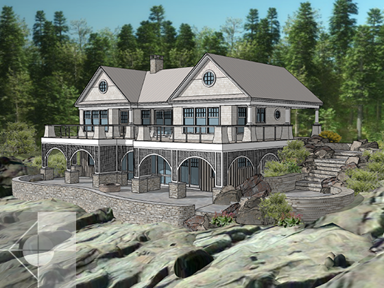 Site model study by Phelps Architects.