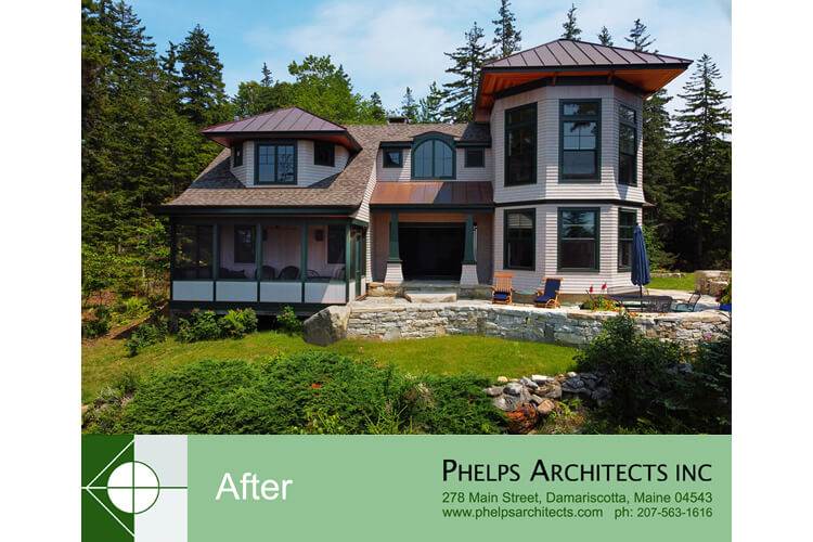 St. George, Maine home after being renovated by Phelps Architects.