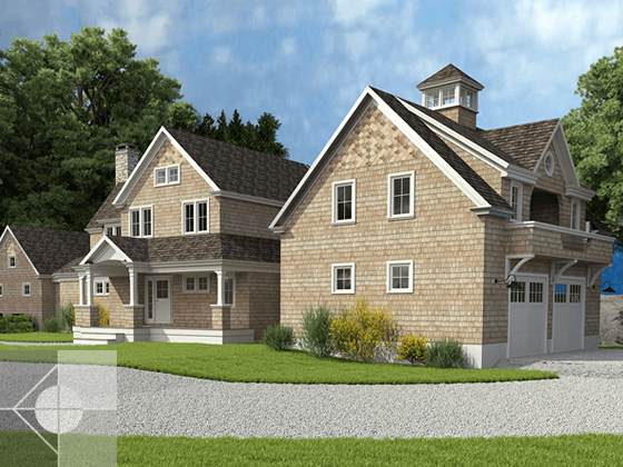 Portfolio image of a residential architectural studio design in Boothbay, Maine by Phelps Architects