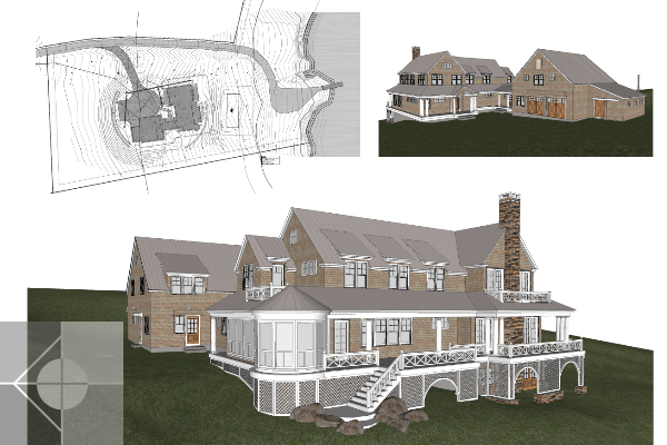 Bristol, Maine residence architectural design by Phelps Architects.
