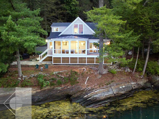 Portfolio image of a residential architectural design in Edgecomb, Maine by Phelps Architects