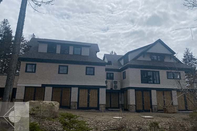 St. George, Maine home, designed by Phelps Architects, and under construction.