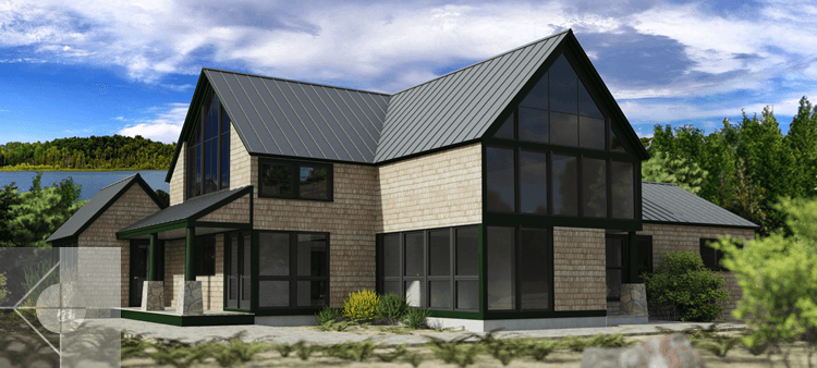 Shingle style carriage house in Brooksville, ME by Michelle B. Phelps, Assoc. AIA.