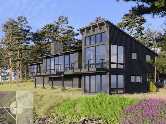 Passive home in Pemaquid Point, Maine.